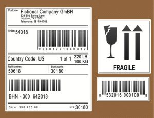 Kennzeichnung: Etikett mit Barcode (#01)