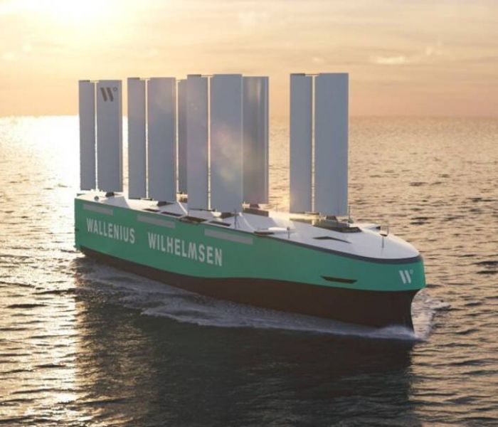 Segelnder Transportriese: "Orcelle Wind" revolutioniert Frachtschifffahrt mit Windkraft (Foto: Wallenius Wilhelmsen)