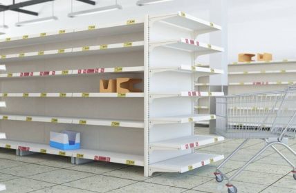 Streik in der Warenversorgung führt zu leeren (Foto: AdobeStock 604822830 marog-pixcells)