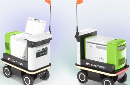 Autonome Kühlkette verbindet Labore und Gebäude bei minus (Foto: Cartken GmbH)