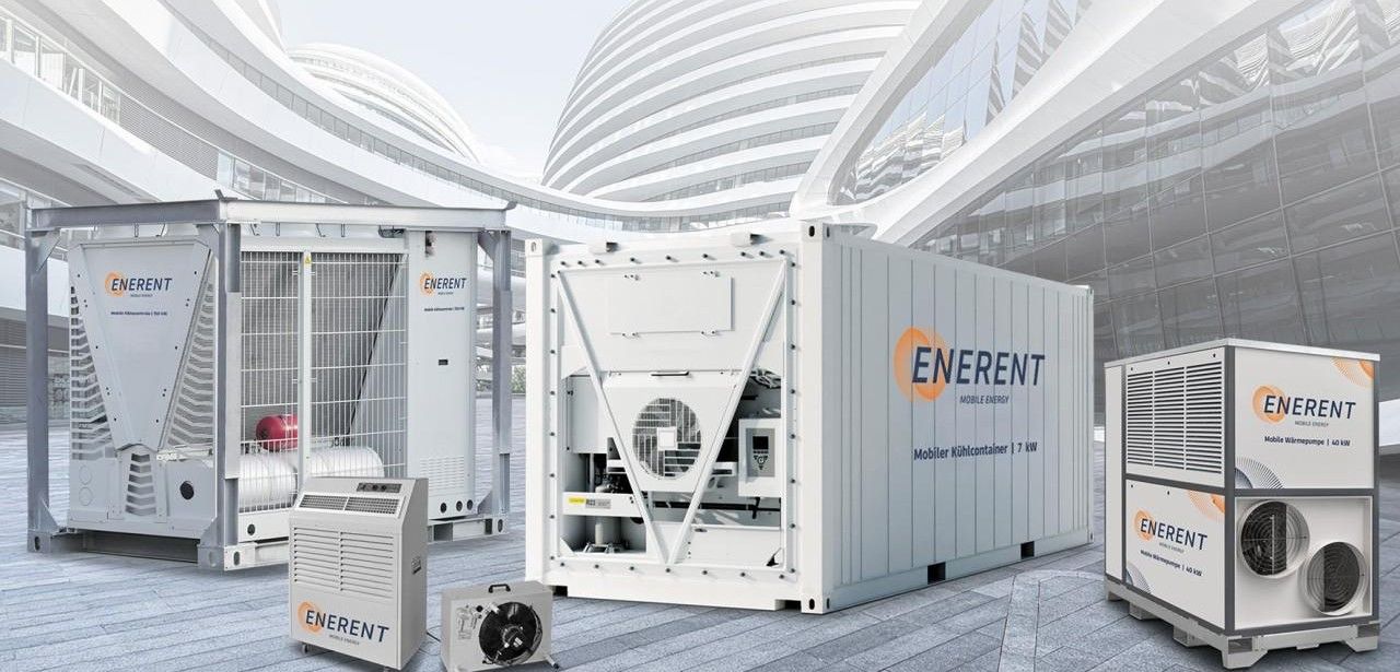Mietkälte von ENERENT: Energieeffiziente Kaltwassersätze für Industrie und Events Flexible mobile Kältetechnik mieten: ENERENT garantiert konstante Temperaturen (Foto: ENERENT GmbH)