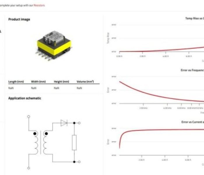 Das Tool gibt den geeigneten Strommesswandler (Foto: W&uuml;rth Elektronik eiSos GmbH & Co. KG)