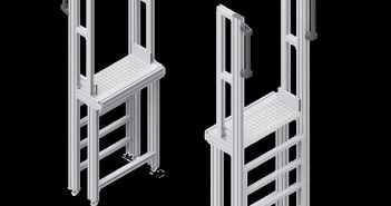 HYMER-Steigtechnik präsentiert kompakte Aufstiege und flexible Stufenlösungen auf (Foto: HYMER-Leichtmetallbau GmbH & Co. KG)