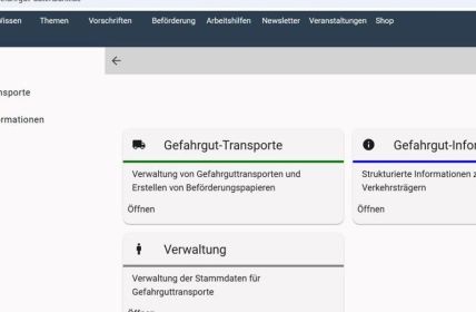 Neue Gefahrgut-Datenbank im Fokus GEFAHR/GUT mit umfassend modernisierten (Foto: TECVIA Media GmbH)