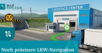 MapFactor Navigator 8.1 verbessert jetzt LKW-Routen mit punktgenauen (Foto: MAPFACTOR)