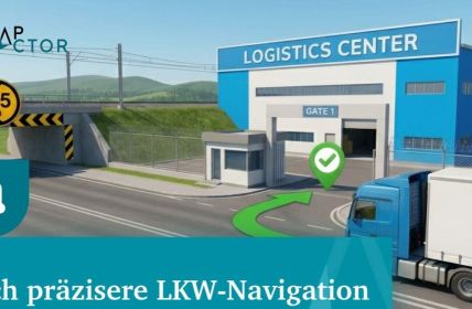 MapFactor Navigator 8.1 verbessert jetzt LKW-Routen mit punktgenauen (Foto: MAPFACTOR)