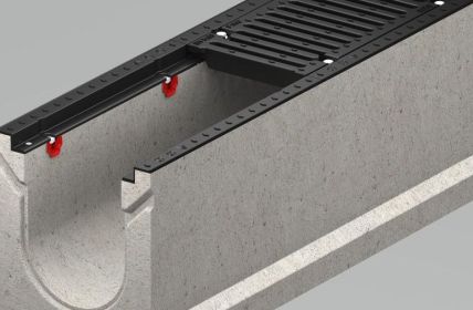 Neue Schwerlastrinne PowerDrain Beton: Robust, frostbeständig, effizient und (Foto: ACO GmbH)